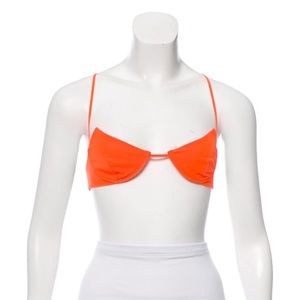 Helmut Lang orange bra top